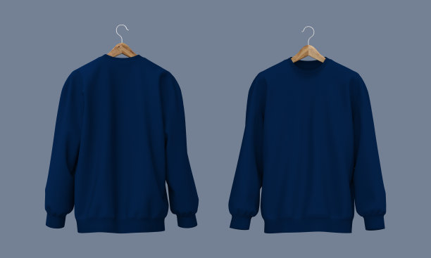 空白运动衫模拟在前视图，3d渲染，3d插图图片下载