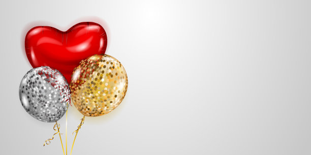 一堆氦气球图片下载