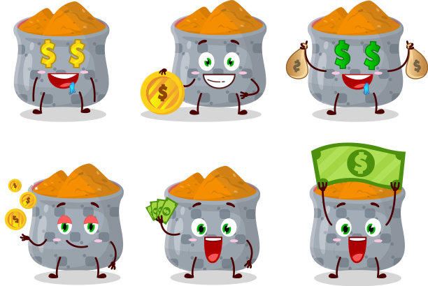 一碗姜黄卡通人物和可爱图片下载