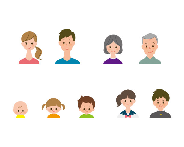 面对三个家庭的图标图片下载