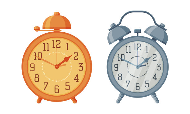 带有钟面和发条装置的钟图片下载