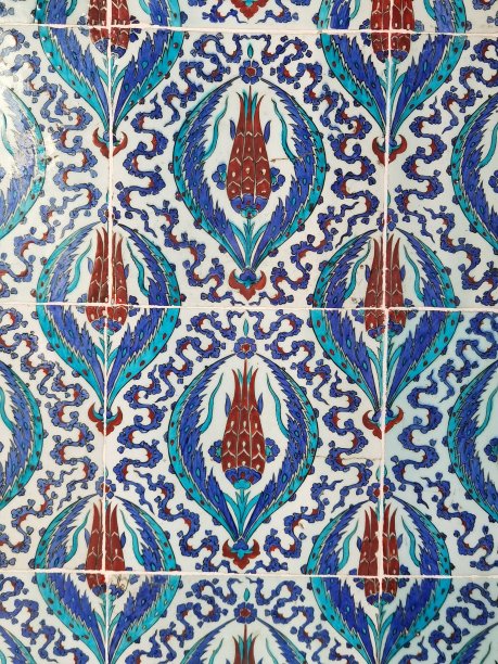 16世纪伊斯坦布尔清真寺上的著名瓷砖图片下载