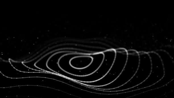 3 d数字波。技术浪潮。流数字结构。大数据可视化。网络连接。3 d渲染。图片下载