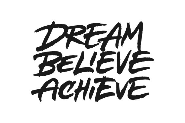 梦想相信实现字母图片下载