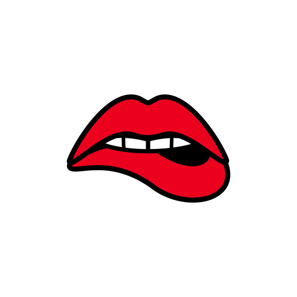 女人性感的嘴唇，美女张嘴咬嘴唇图片下载