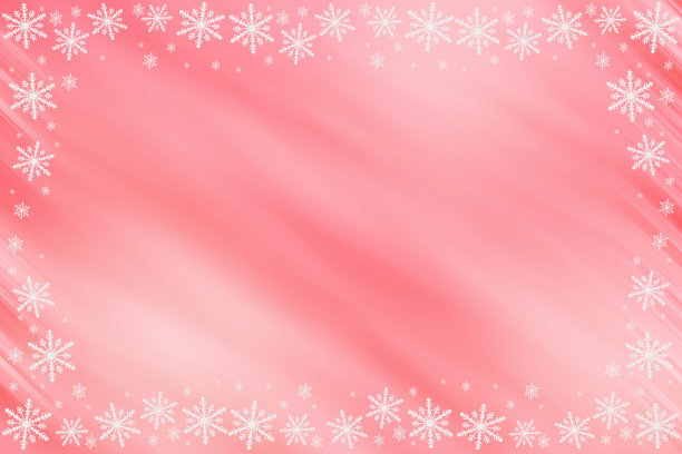 冬季粉红、深红色、玫瑰红饱和明亮的渐变背景与对角倾斜的波浪和白色雪花在顶部、底部、两侧，沿着轮廓。这是一份美妙的祝贺、邀请、祝词，祝贺圣诞、新年。图片下载