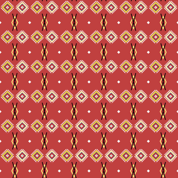 彩色暖色调莫霍无缝图案背景图片下载