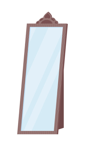 立镜半平色矢量对象图片下载