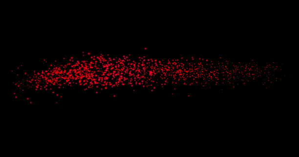 红色闪亮的移动模糊散焦颗粒，在黑色背景上闪闪发光。模糊，散焦，闪亮的图案。混合模式图片下载