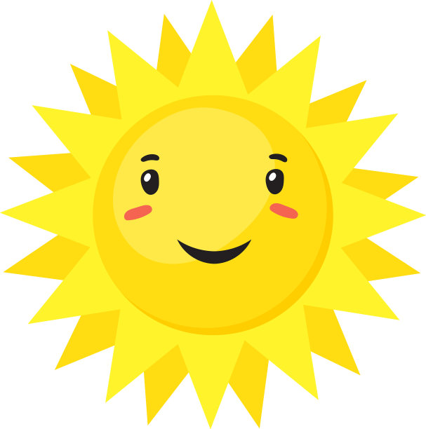 日出表情绘制六月天气图像图片下载