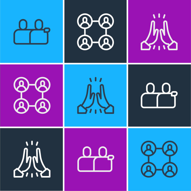 永远的好朋友，非正式的问候和图标。向量图片下载