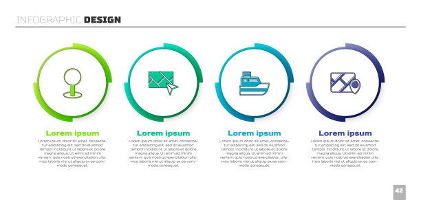 设置图钉，城市地图导航，船舶航线路径和城市信息图。业务信息模板。向量图片下载