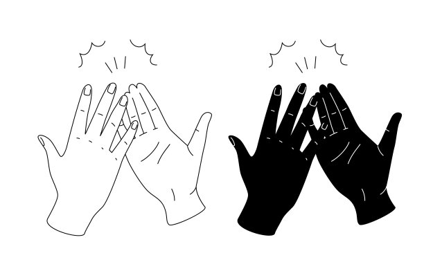 举手击掌图片下载