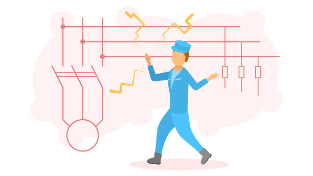 摘要平板人抓电路电击急救卡通人物人物概念插图矢量设计风格医疗保健电疗图片下载