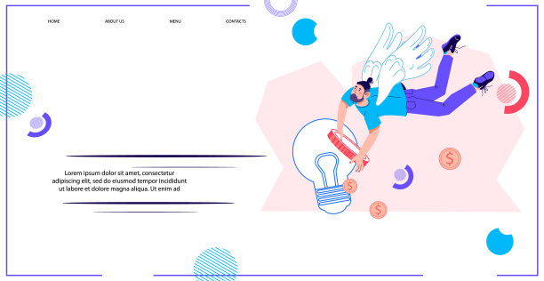 创业投资支持网页概念，平面矢量。图片下载