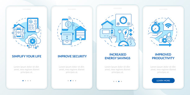 家用自动化蓝色车载移动应用屏幕的原因图片下载