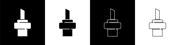 设置木塞酒图标孤立的黑白背景。向量图片下载