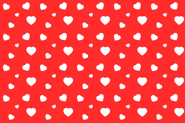 红色几何无缝图案与情人节图片下载