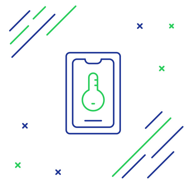 线上房地产房子在智能手机图标孤立的白色背景。购房贷款概念，租房，买房，置业。色彩斑斓的轮廓的概念。向量图片下载