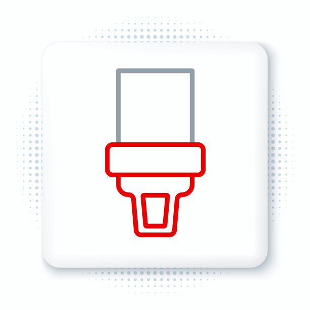 线安全带图标孤立在白色背景。安全带。色彩斑斓的轮廓的概念。向量图片下载