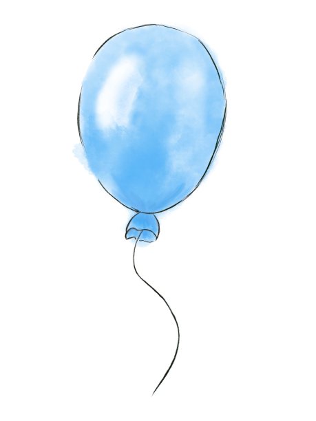 蓝色气球空中庆典设计。图标为生日或周年纪念邀请设计。隔离在白色背景上图片下载