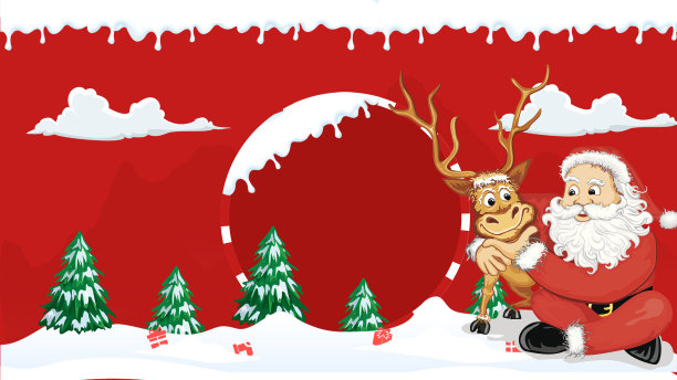 大气红色圣诞节背景图片下载