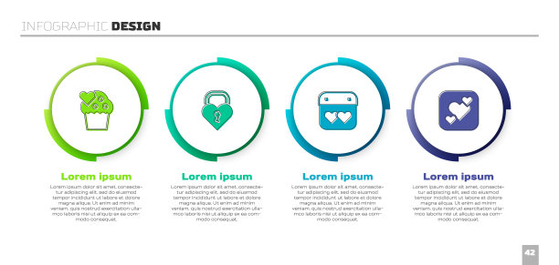 设置婚礼蛋糕，城堡的形状的心，日历与心。业务信息模板。向量图片下载