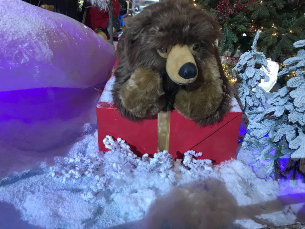 圣诞假期背景概念有玩具、装饰品、装饰物图片下载