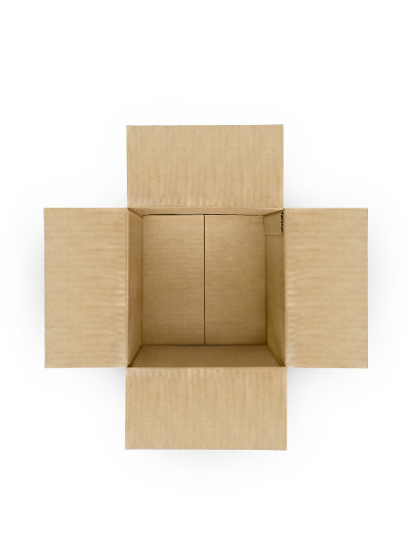 打开空白纸箱孤立在白色背景图片下载