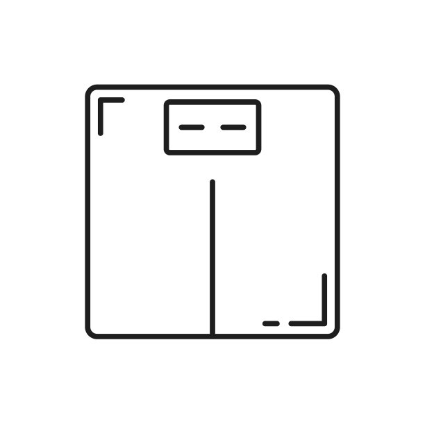 比例轮廓图标重量控制象形图图片下载