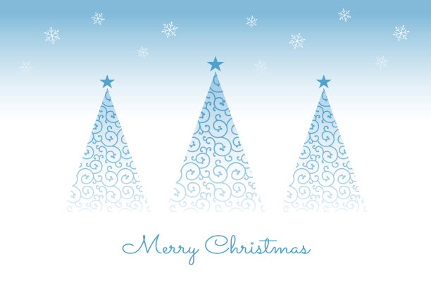 时尚的阿拉伯风情圣诞树圣诞卡，圣诞元素图片下载