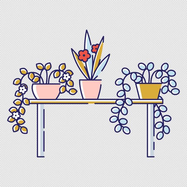 植物盆栽桌子图片下载