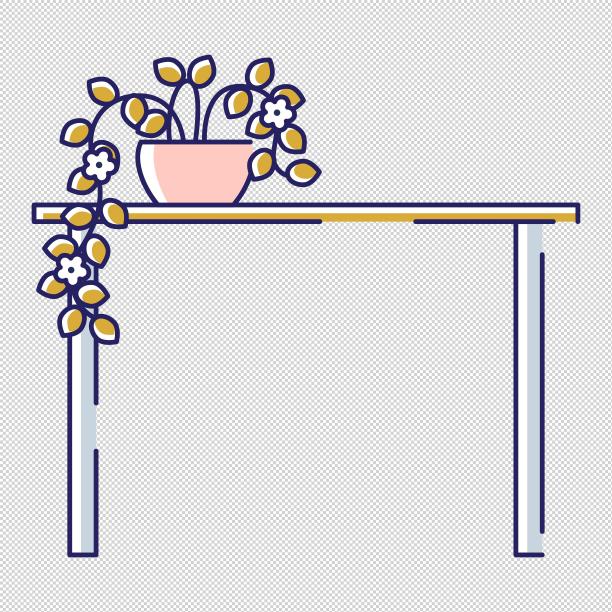 藤蔓花朵桌子图片下载