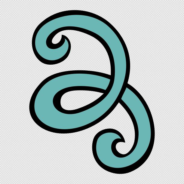 蓝色卷发头发图片下载