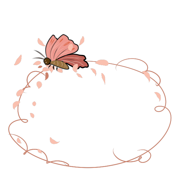 粉色蝴蝶图框图片下载