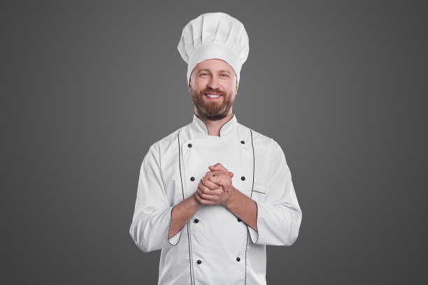 满意的厨师微笑着搓着手图片下载