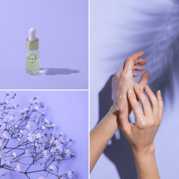 护理和水疗的概念拼贴在时尚非常有情调的颜色2022图片下载