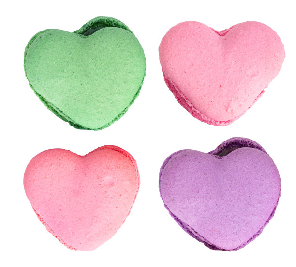 甜蜜的彩色马卡龙作为情人节礼物图片下载