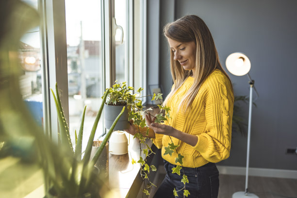 年轻美丽的女人休息和寒冷旁边的明亮的窗户图片下载