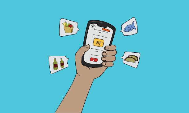 用一款应用在线配送食物和饮料图片下载