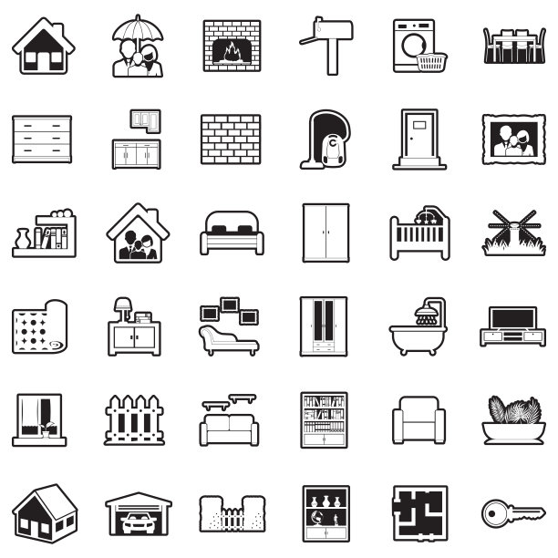 图标。线条与填充设计。矢量插图。图片下载