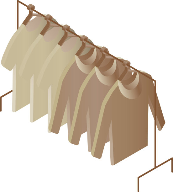 把t恤和帽衫挂在衣架上出售。图片下载