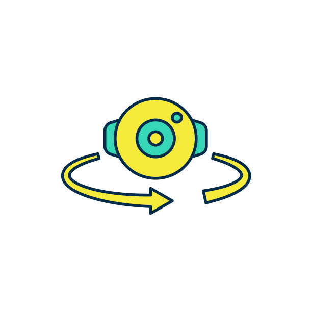 填充轮廓360度视图图标孤立在白色背景。虚拟现实。角度360度摄像头。全景照片。向量图片下载