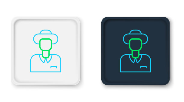 线旅游图标孤立在白色背景。旅游、度假、旅游理念。色彩斑斓的轮廓的概念。向量图片下载