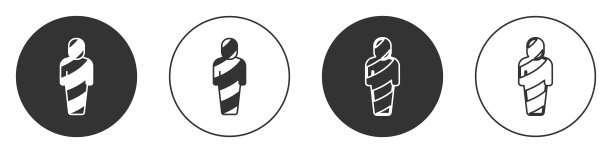 黑色埃及木乃伊图标孤立在白色背景。圆按钮。向量图片下载