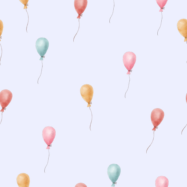 无缝图案与气球。插图。图片下载