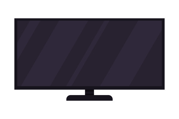 等离子电视半平面彩色矢量对象图片下载