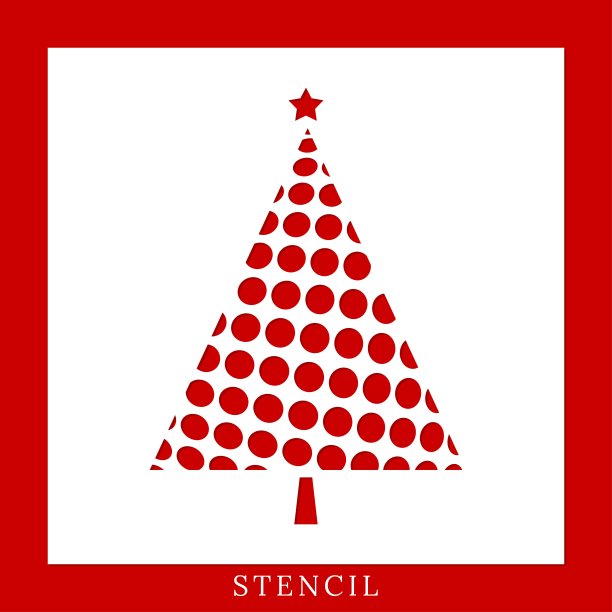 抽象圣诞树模板。期刊模板，邀请函，墙壁，木材和岩石艺术，卡片DIY项目。图片下载