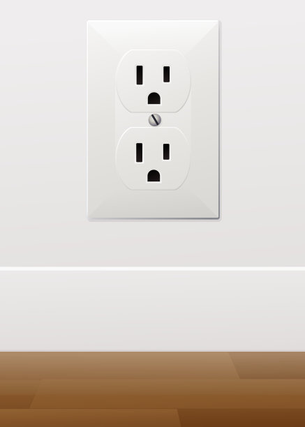 美国式的壁装电源插座图片下载