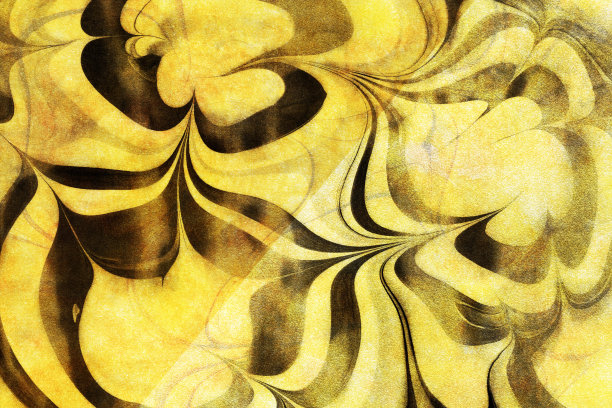 日本黑黄大理石纹纸抽象画，grunge纹理背景，老虎图案，新年插图图片下载